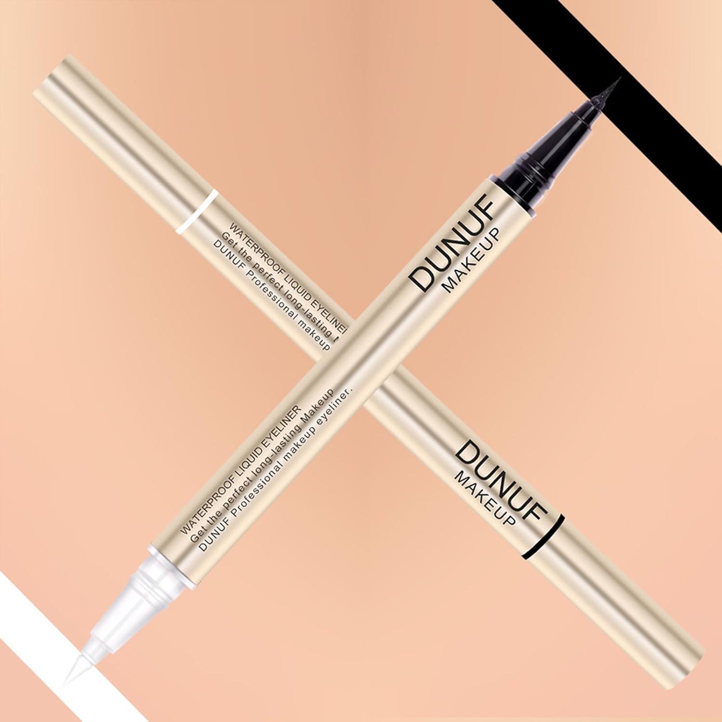 Black White Eyeliner Pencil Double Ended Long Wear Liquid Eyeliner