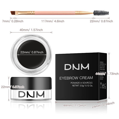 BEFIVECOK Eyebrow Pomade Kit with Dual-ended Eyebrow Brush