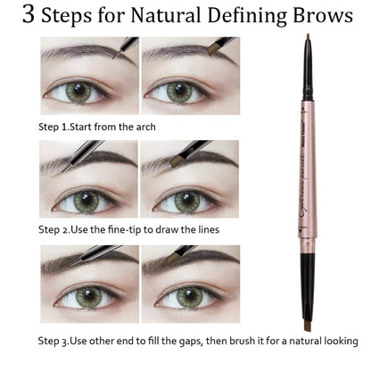 Eyebrow Pencil, Waterproof Eyebrow Makeup 2 Pack