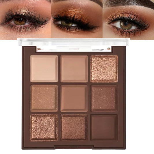 Neutral Nude Brown Eye Shadow Palette,Rose Gold Dark Brown Bronze Naked Cream