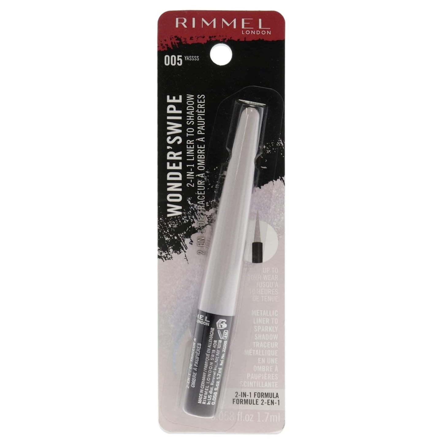 Rimmel London Wonder Swipe 2-in-1 Liner to Shadow - 005 Yasss Eyeliner Women 0.06 oz