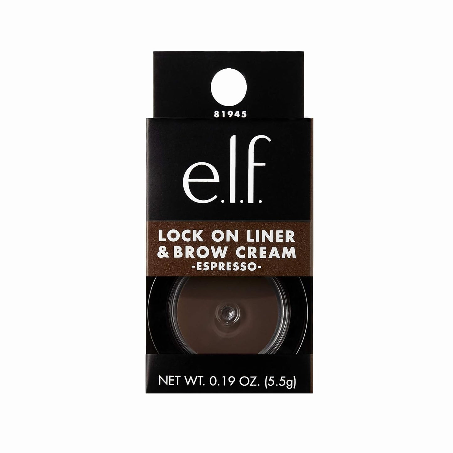 e.l.f. Lock On Liner And Brow Cream, Espresso, 0.19 Oz (5g)