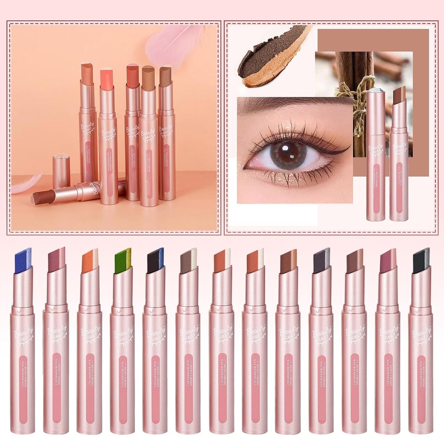 1 Piece Two-color Eye Shadow Stick