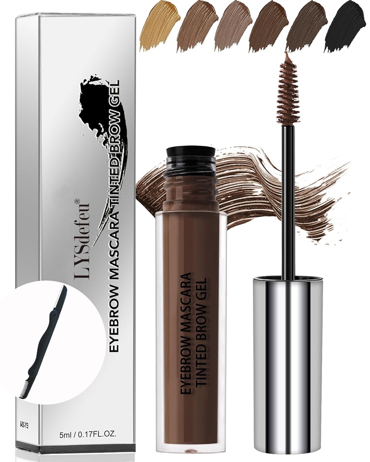 Waterproof Tinted Brow Gel-Long Lasting SmudgeProof Liquid Eyebrow Makeup