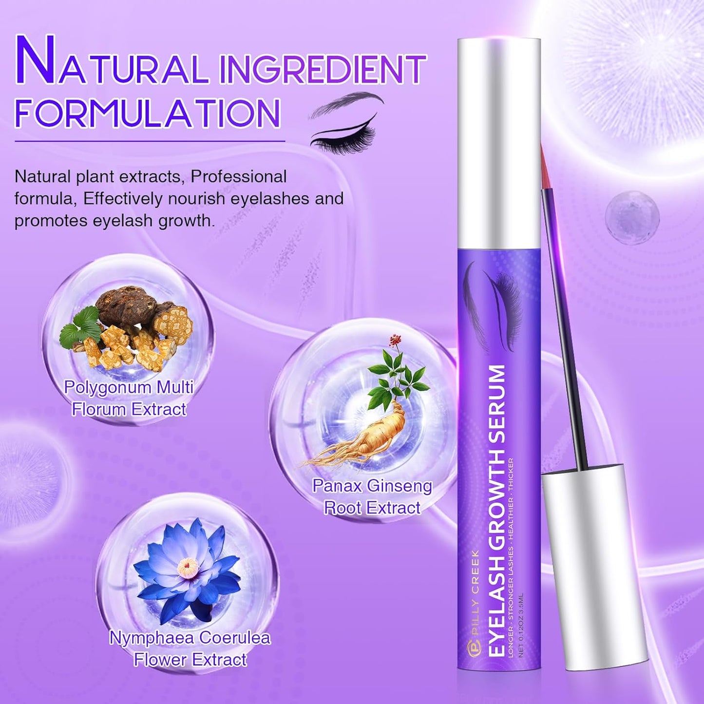 Premium Eyelash Growth Serum and Eyebrow Enhancer