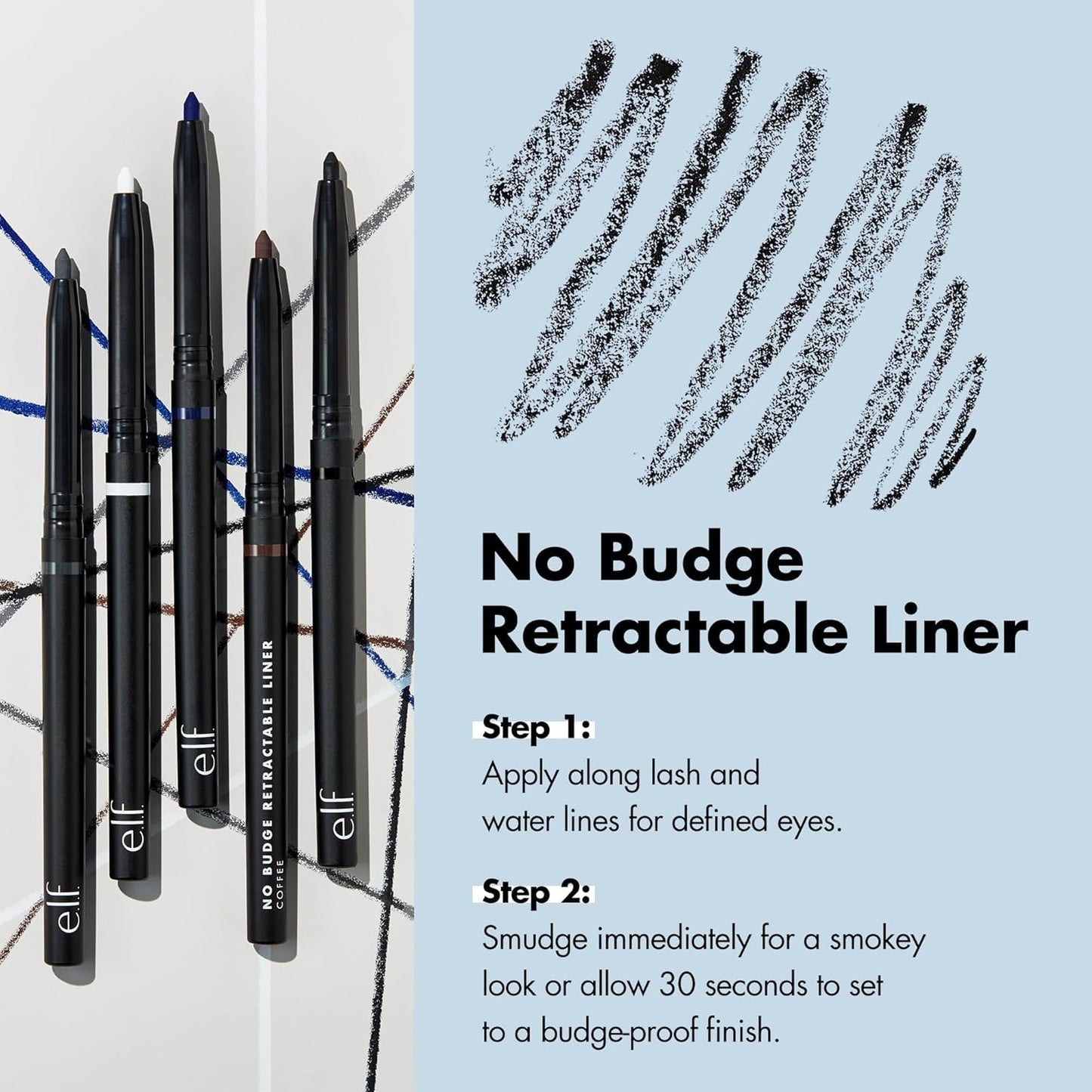 e.l.f. No Budge Retractable Eyeliner, Creamy