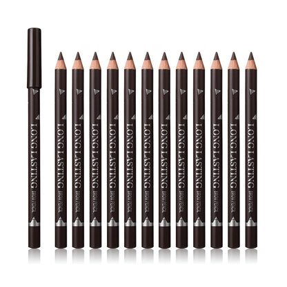 12 Pcs Dark Brown Eyebrow Pencil