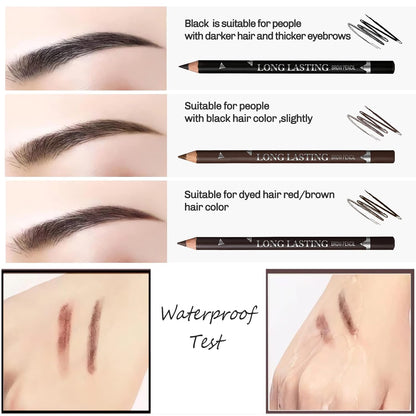 12 Pcs Dark Brown Eyebrow Pencil