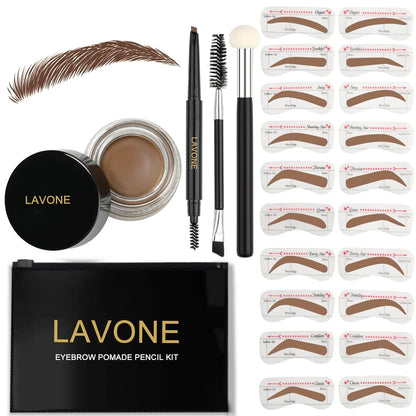 LAVONE Eyebrow Stamp Stencil Kit