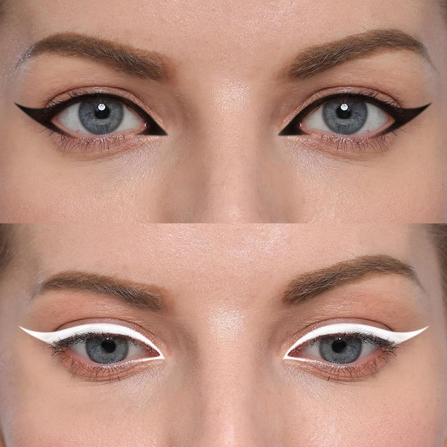 Black White Eyeliner Pencil Double Ended Long Wear Liquid Eyeliner