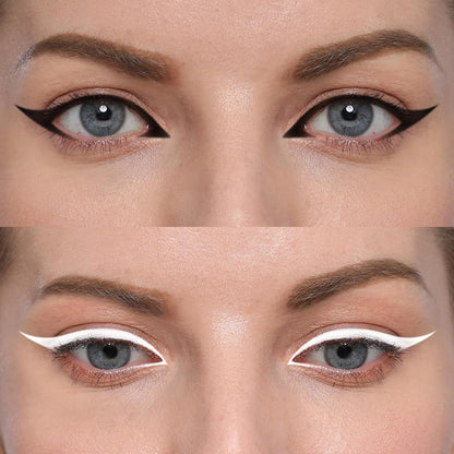 Black White Eyeliner Pencil Double Ended Long Wear Liquid Eyeliner