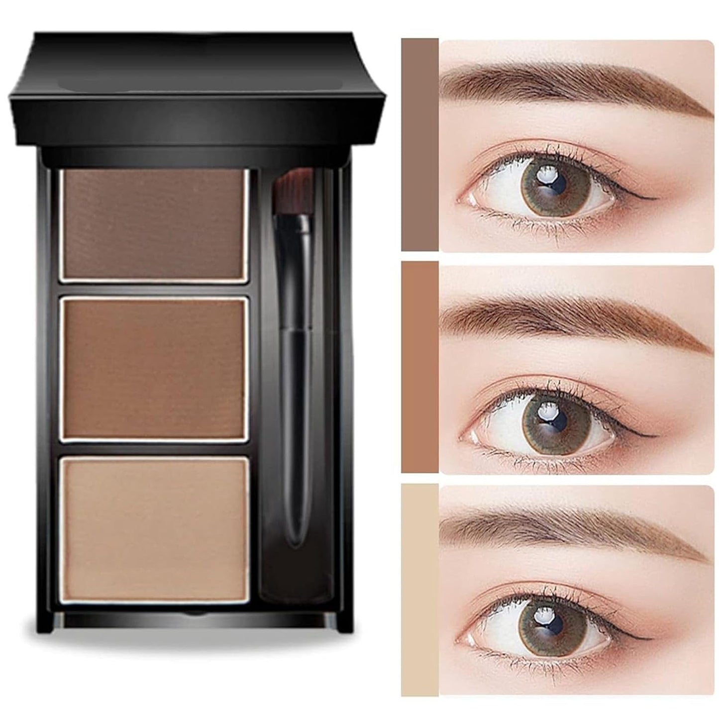 Eyebrow powder, 3-color eyebrow palette makeup to enhance eyebrows