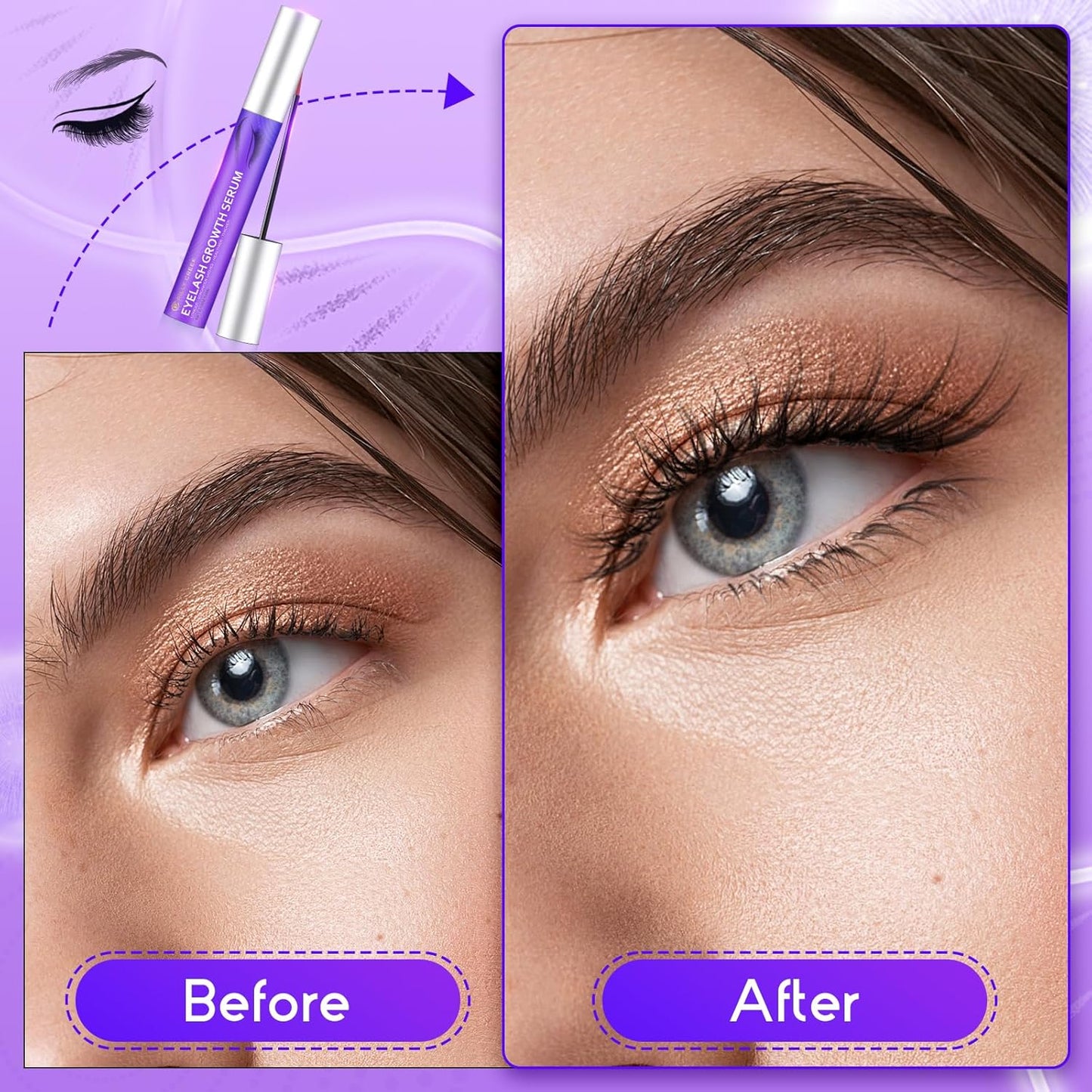 Premium Eyelash Growth Serum and Eyebrow Enhancer