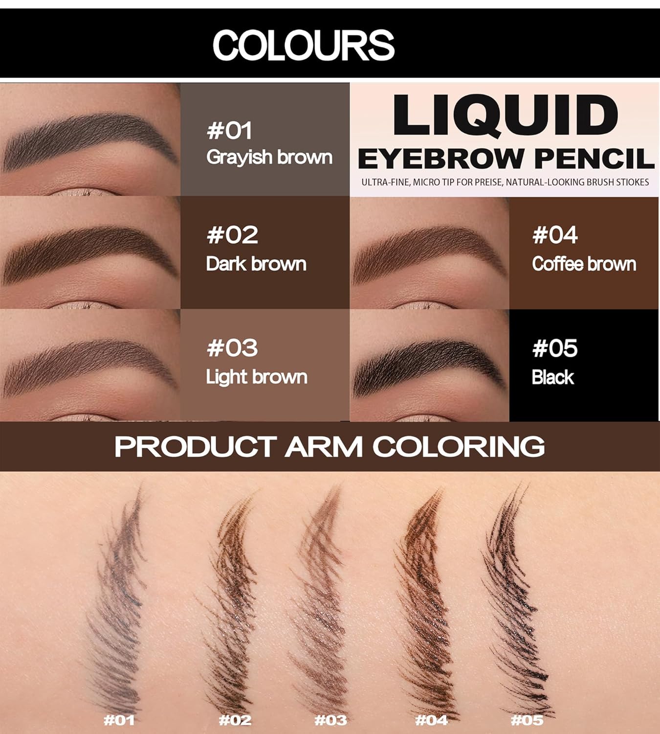 Easilydays Eyebrow Pencil Ultra-Fine Liquid Eyeliner