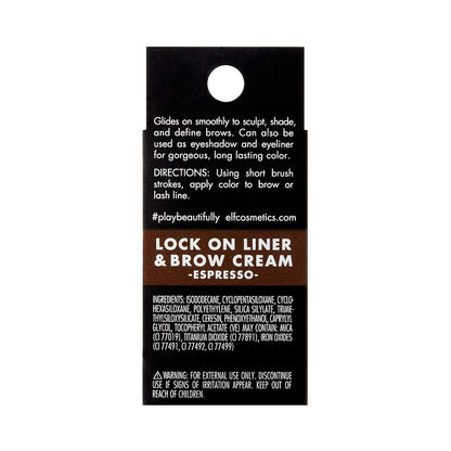 e.l.f. Lock On Liner And Brow Cream, Espresso, 0.19 Oz (5g)