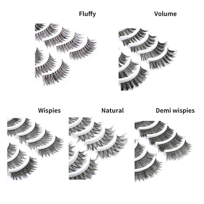 50 Pairs 5 Styles MUSELASH False eyelashes set professional 100% Handmade natural