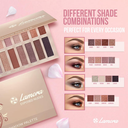 Lamora Eyeshadow Palette Makeup - Eye Makeup Palette with 16