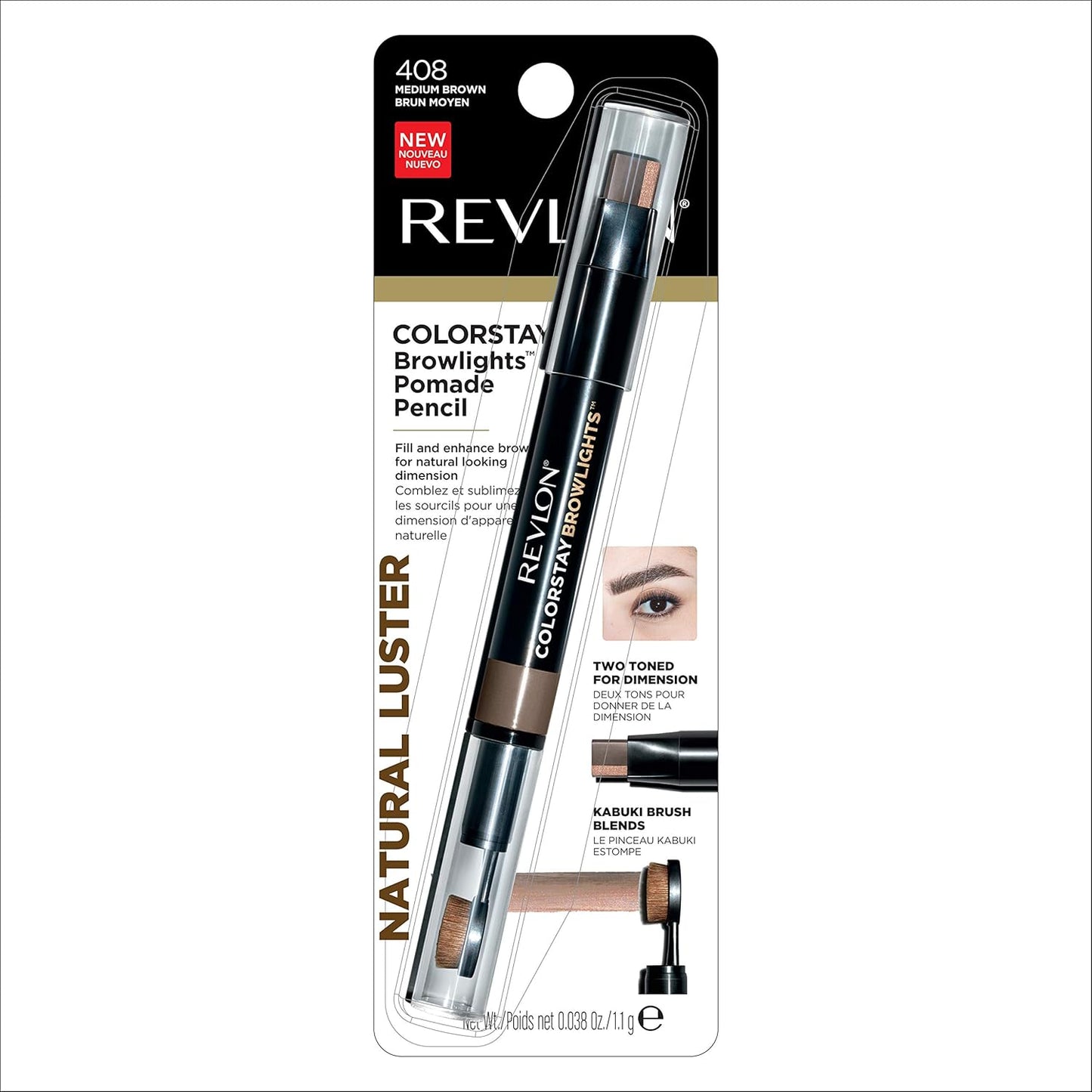 Revlon Colorstay Browlights Pencil, 0.038