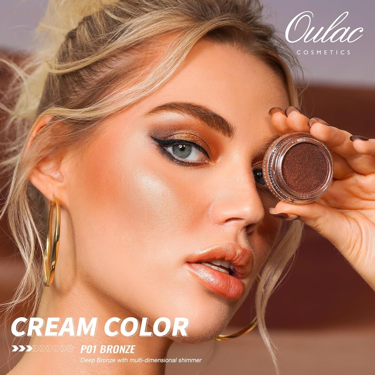 Oulac Shimmer Cream Eyeshadow also for Highlighter, 6g P06