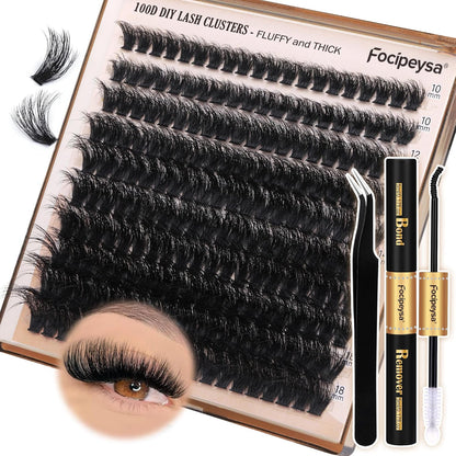 Fluffy Eyelash Extension Kit Volume Lash Clusters Kit 10-18mm